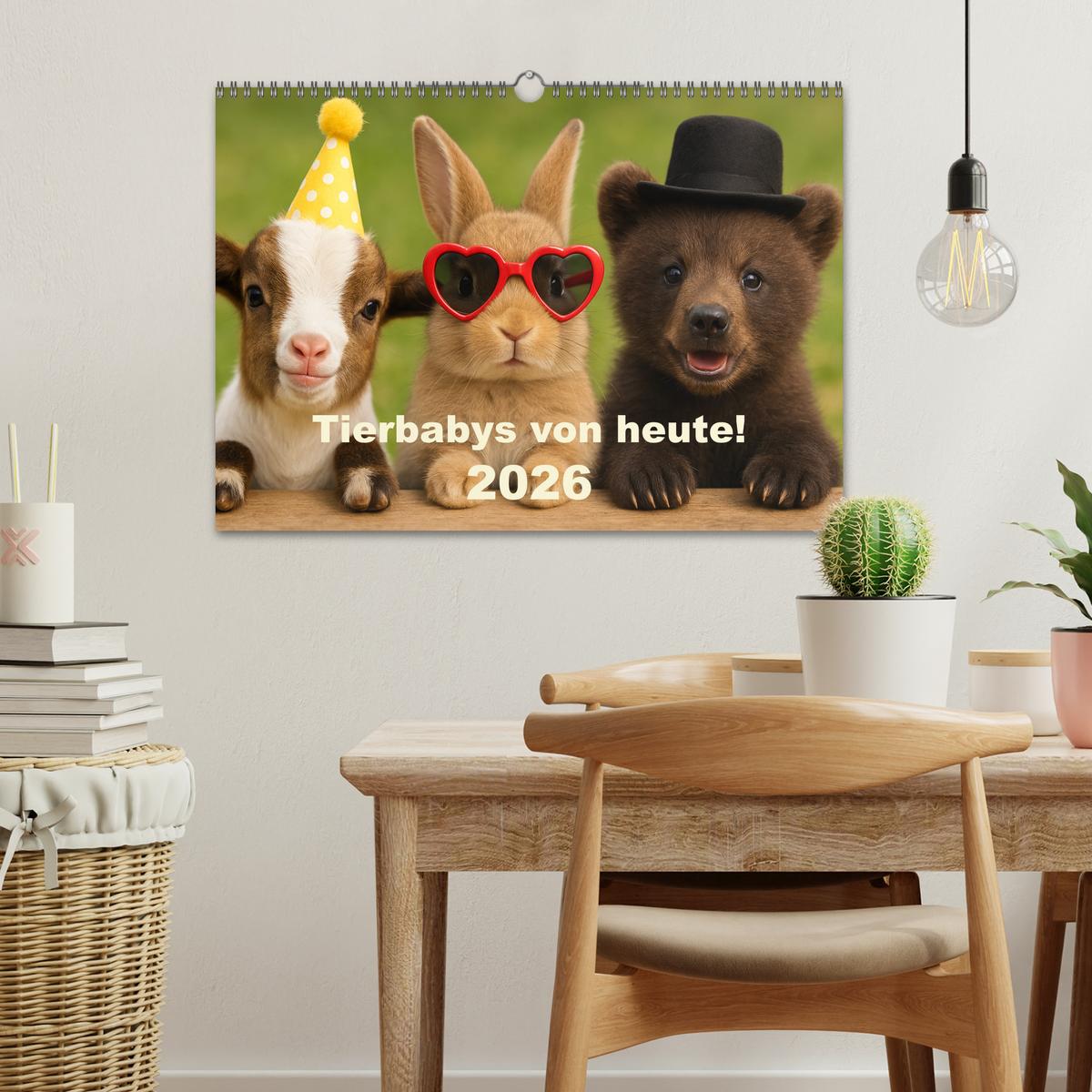 Vorschau: Titelmotiv mit Tierbaby-Collage im klaren Stil